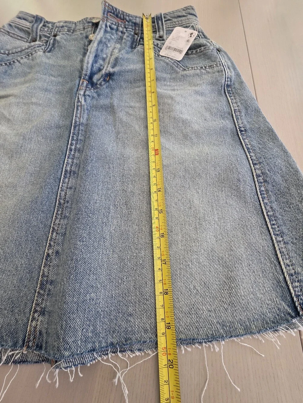 Free People We The Free Suzy Denim midi skirt Sz 26 $128